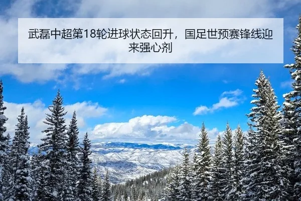 武磊中超第18轮进球状态回升，国足世预赛锋线迎来强心剂